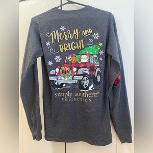 Simply Southern Christmas long sleeve tee. Size small